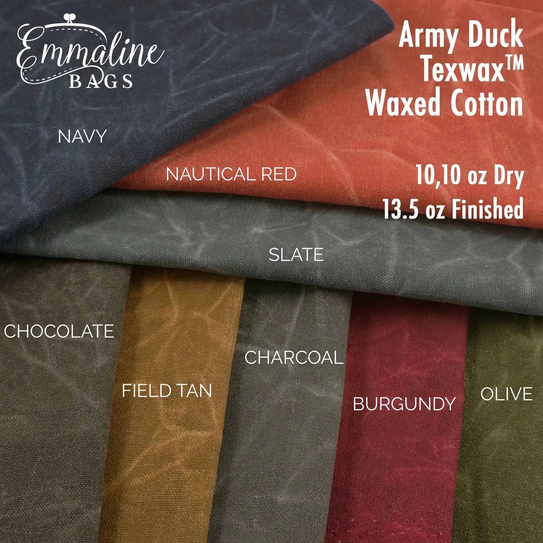 Army Duck Waxed Canvas - 13.5 oz/square yard - TexWax™ Finish