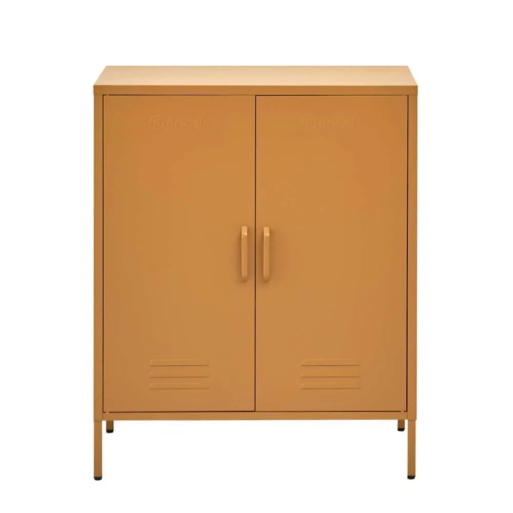 ArtissIn Sweetheart Metal Locker Storage Shelf Organizer Cabinet Buffet Sideboard Yellow