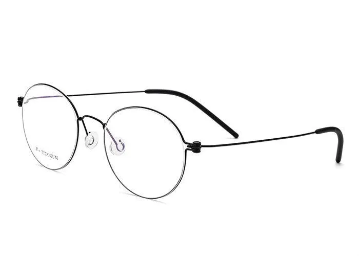 Brightzone Unisex Full Rim Round Titanium Eyeglasses 9901