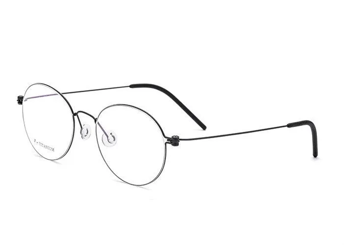 Brightzone Unisex Full Rim Round Titanium Eyeglasses 9901