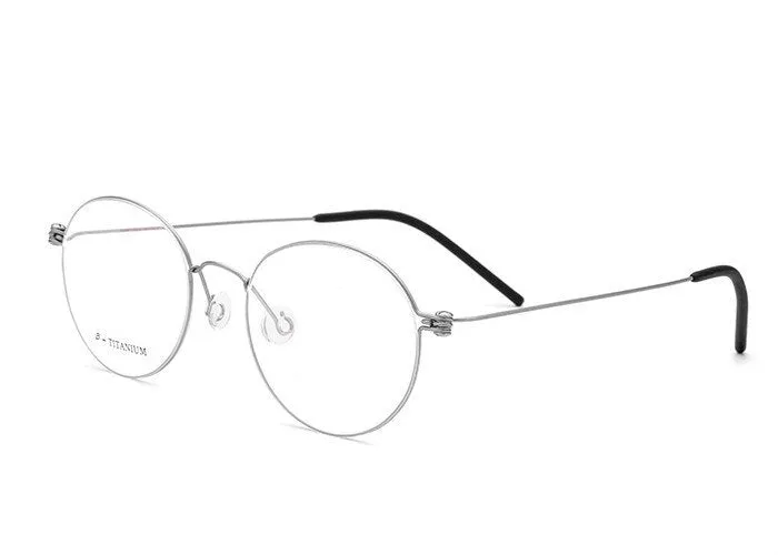 Brightzone Unisex Full Rim Round Titanium Eyeglasses 9901