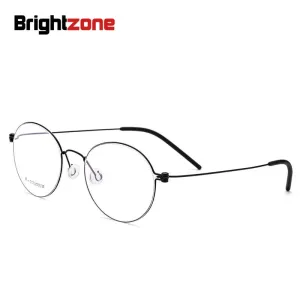 Brightzone Unisex Full Rim Round Titanium Eyeglasses 9901
