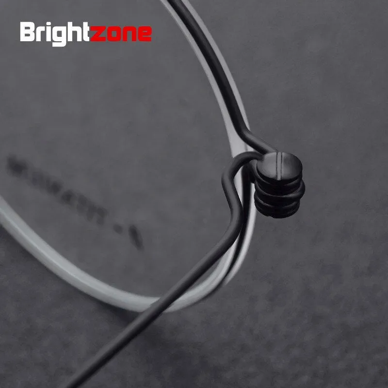Brightzone Unisex Full Rim Round Titanium Eyeglasses 9901