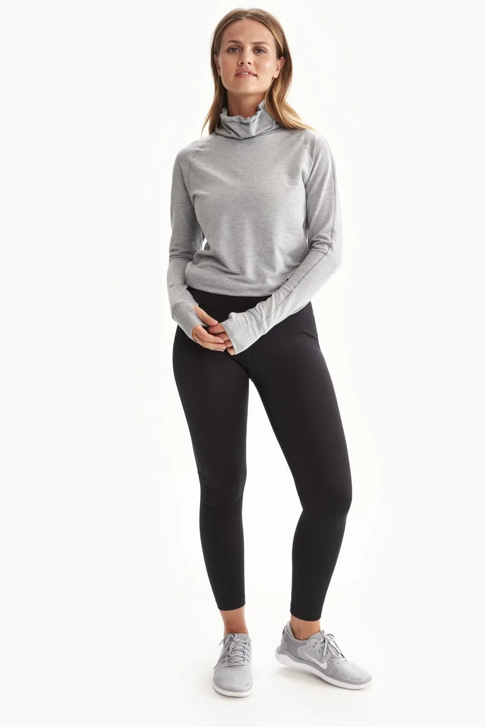 CRESCENT SNOOD LONG SLEEVE TOP