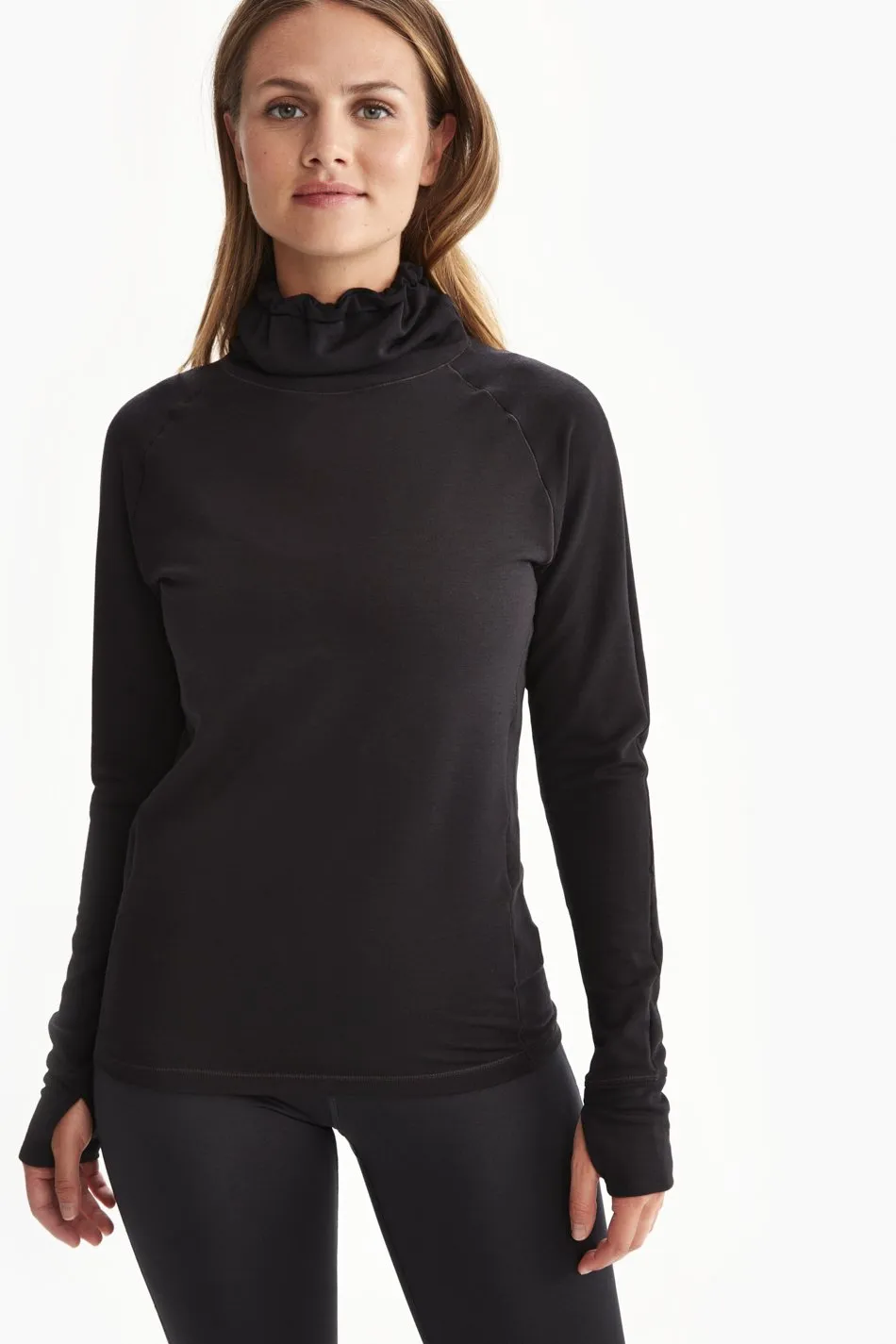 CRESCENT SNOOD LONG SLEEVE TOP