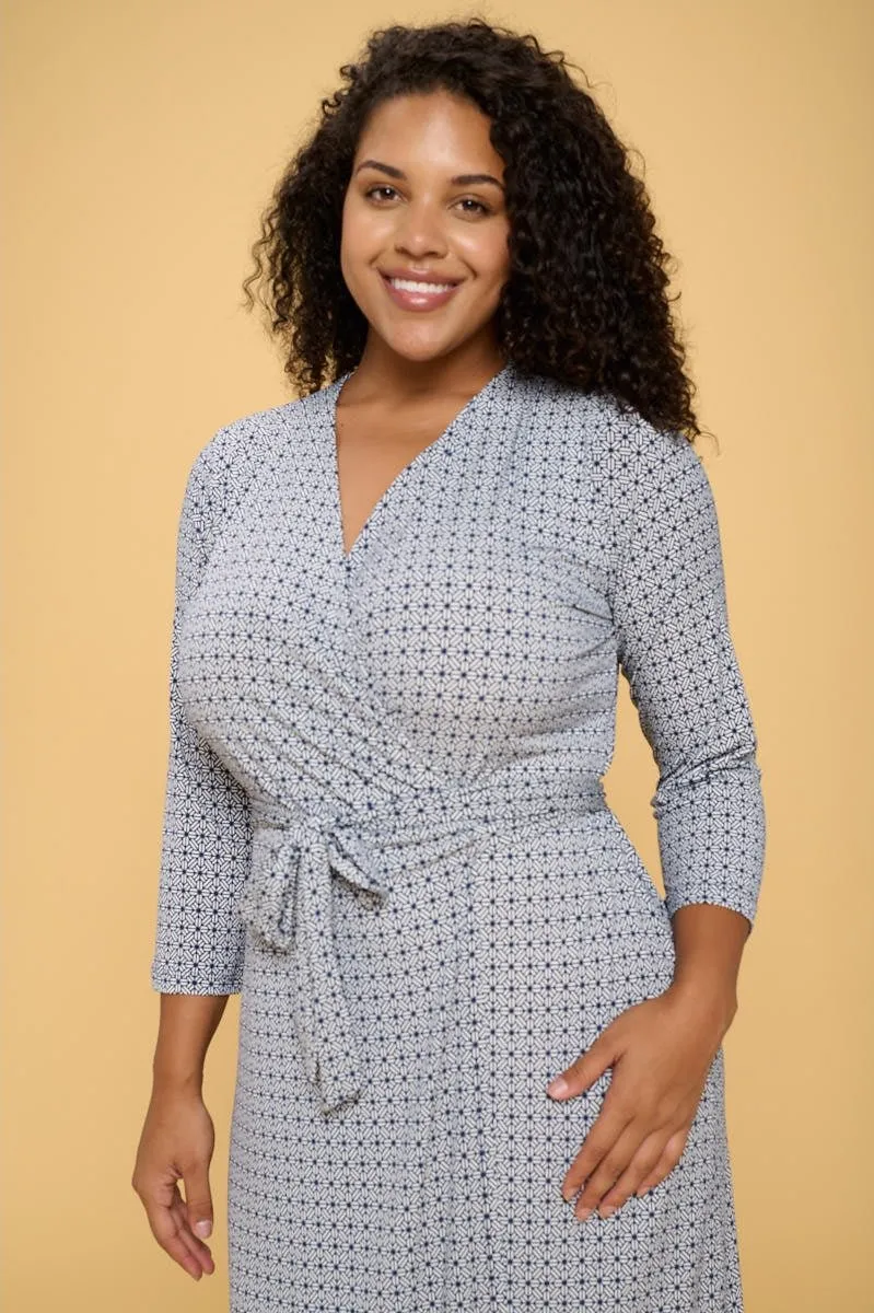 Curvy Girl V-Neck Wrap Dress With Tie. Fall Clearance!