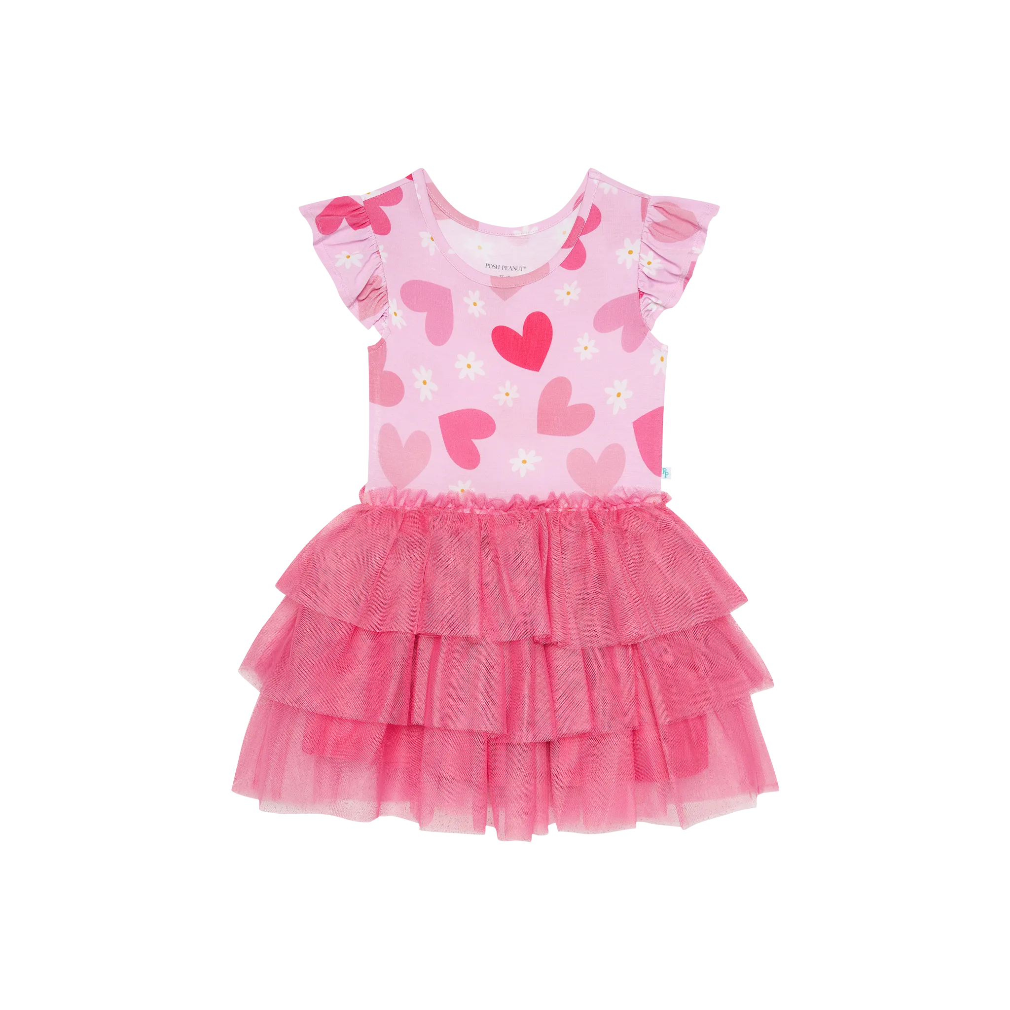 Daisy Love - Ruffled Cap Sleeve Tulle Dress