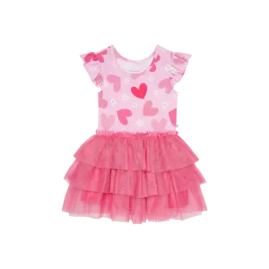 Daisy Love - Ruffled Cap Sleeve Tulle Dress
