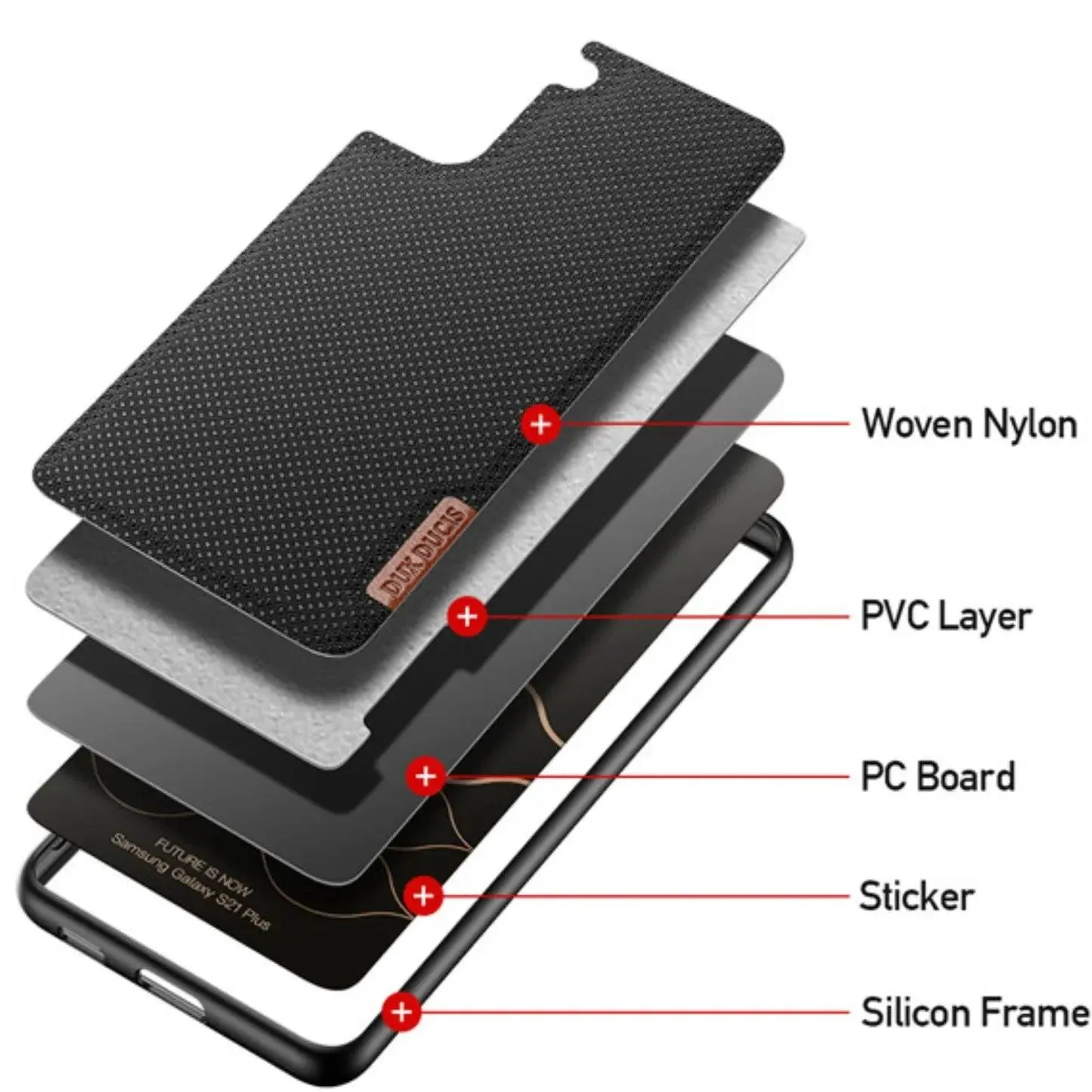 Dux Ducis Fino Series Woven Fabric-none Slip Case Samsung Galaxy S21 - Black