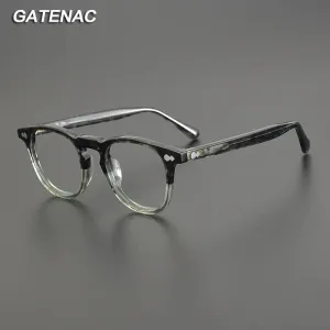 Gatenac Unisex Full Rim Square Acetate Eyeglasses Gxyj1142