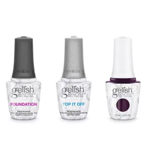 Gelish Combo - Base, Top & Plum Tuckered Out
