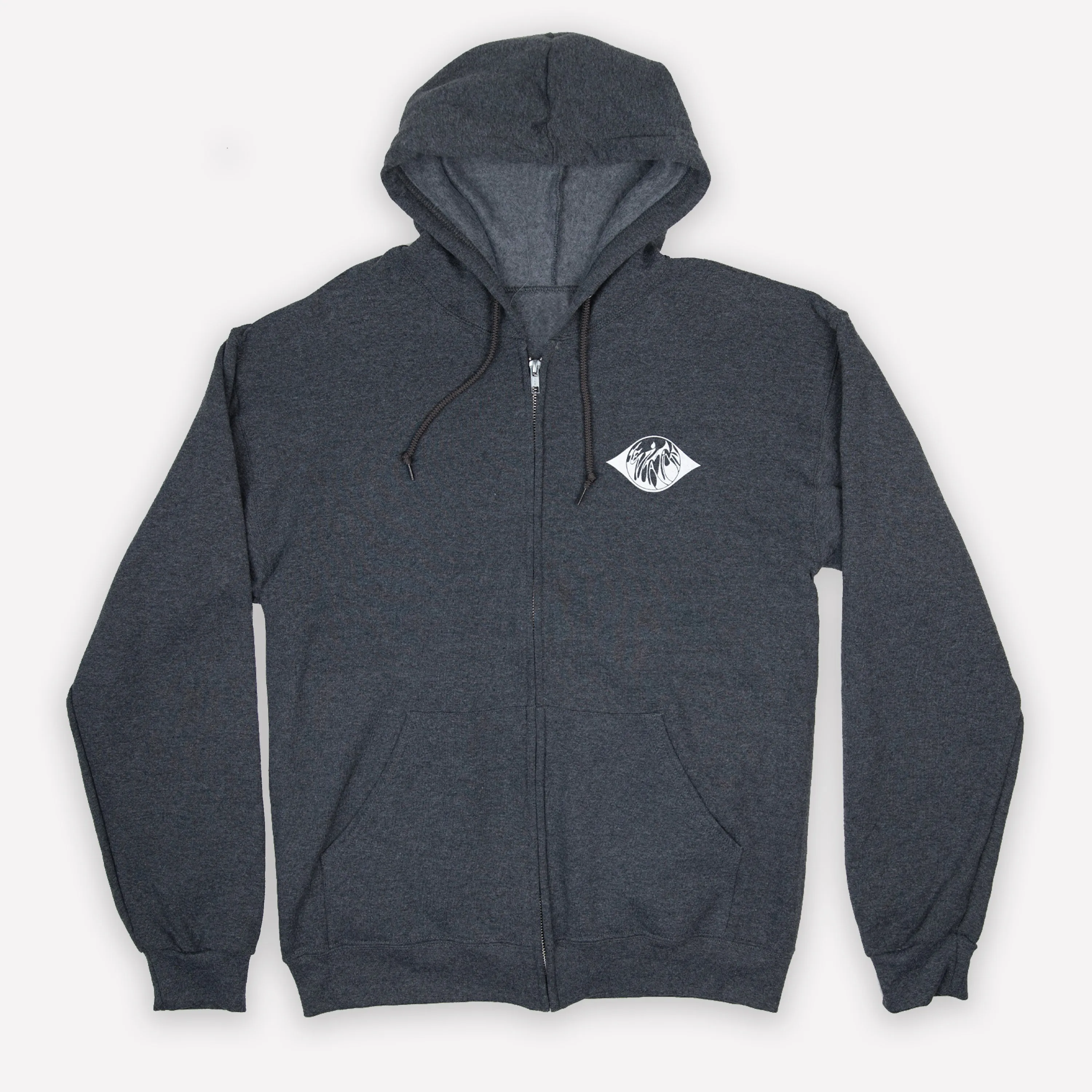 Levitation Melted Skull Zip Up Hoodie