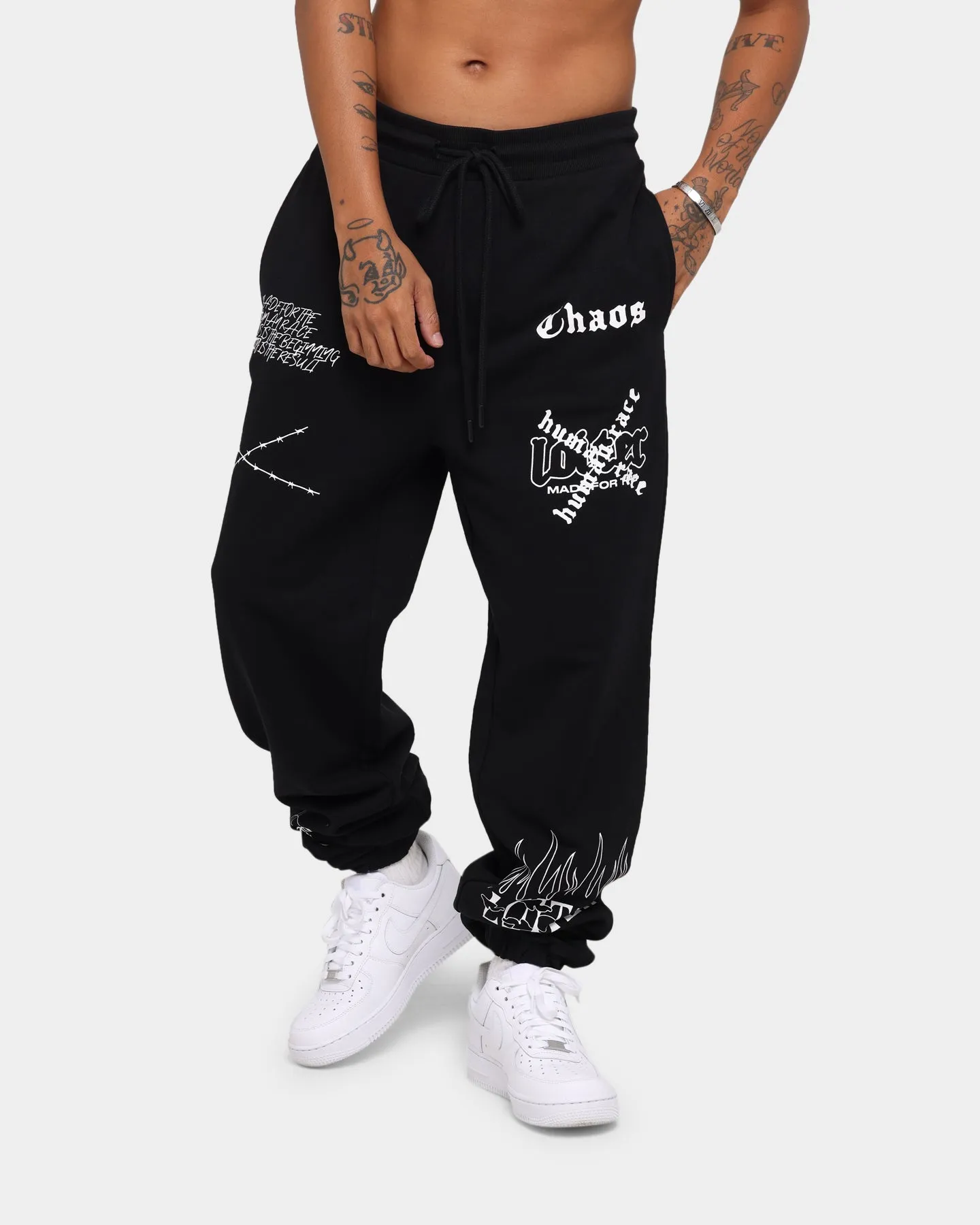 Loiter Chaos Multi Logo Track Pants Black