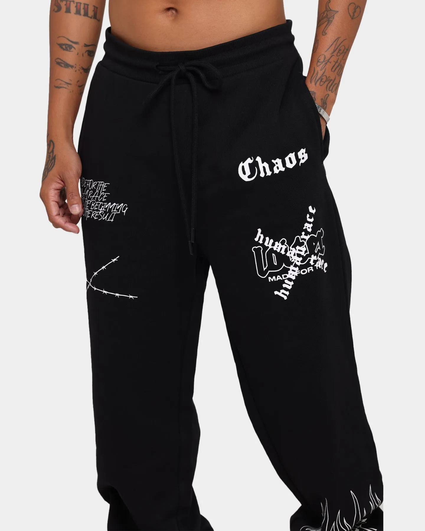 Loiter Chaos Multi Logo Track Pants Black