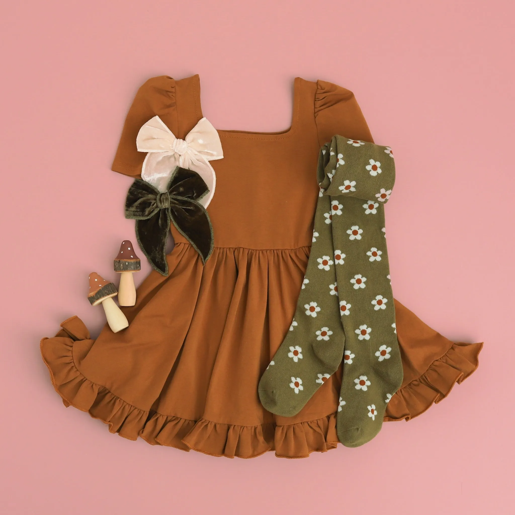 Pecan Mod Twirl Dress