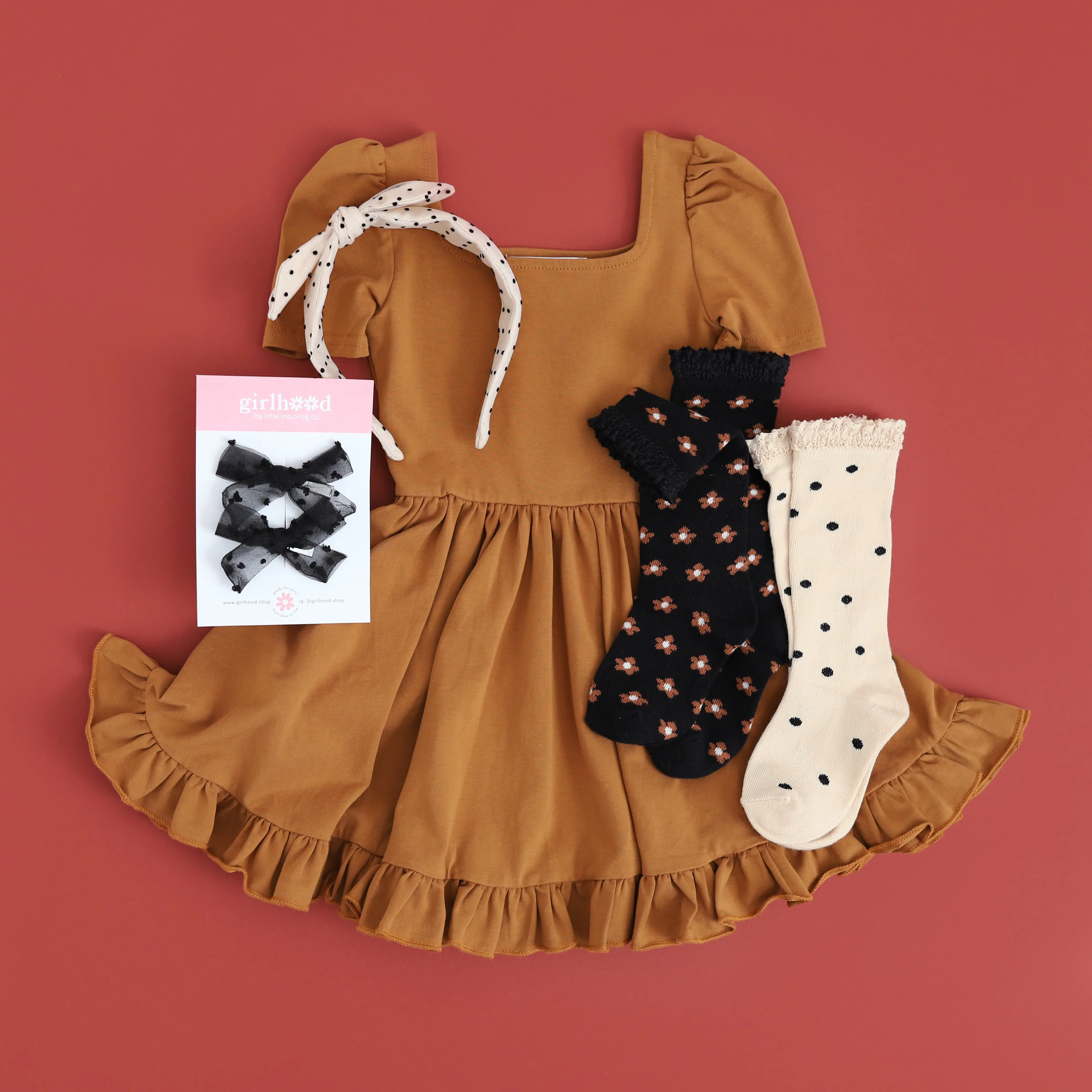 Pecan Mod Twirl Dress