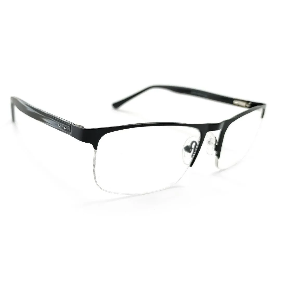 Progressive Stylish Half Rim Rectangular Large Frame (53mm)