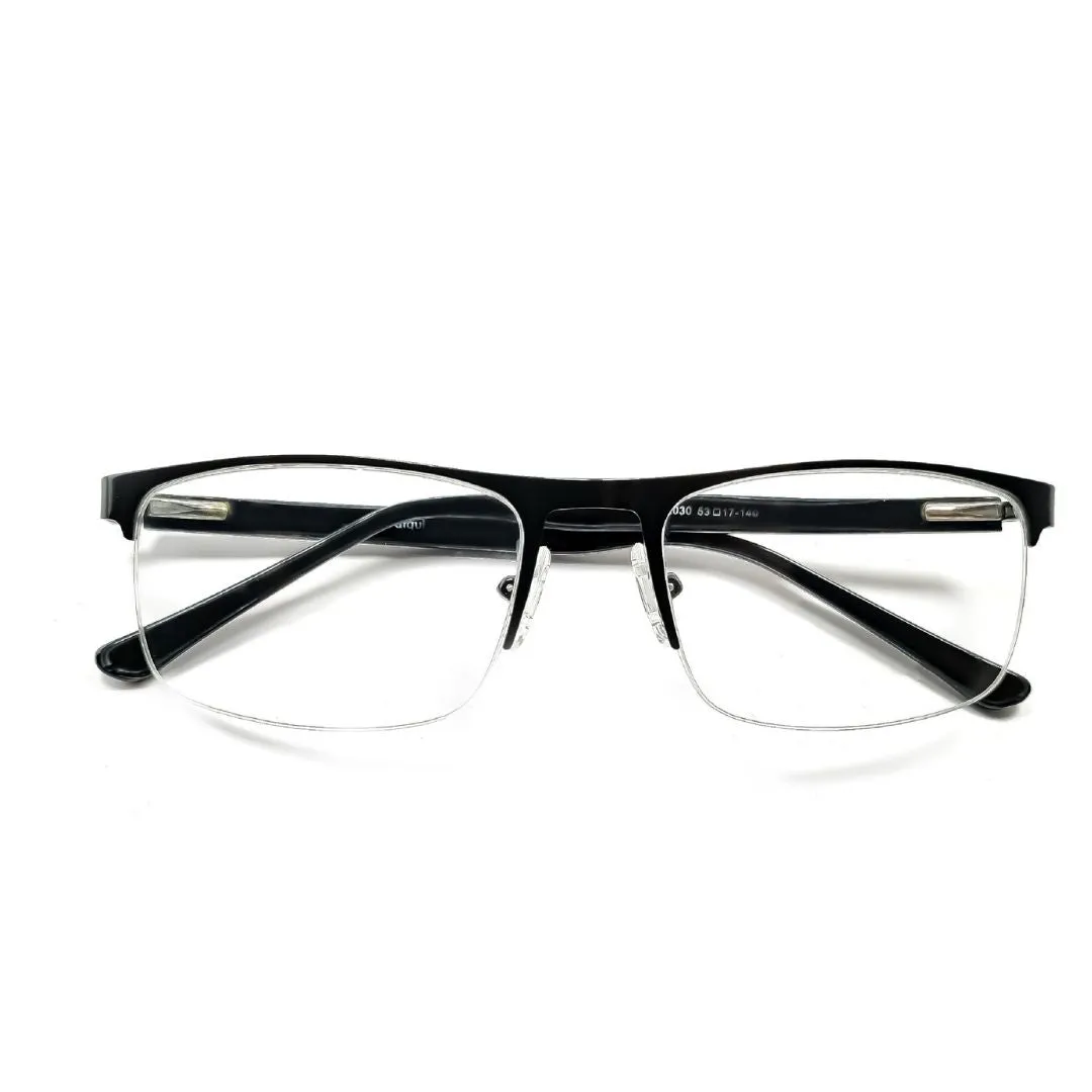 Progressive Stylish Half Rim Rectangular Large Frame (53mm)