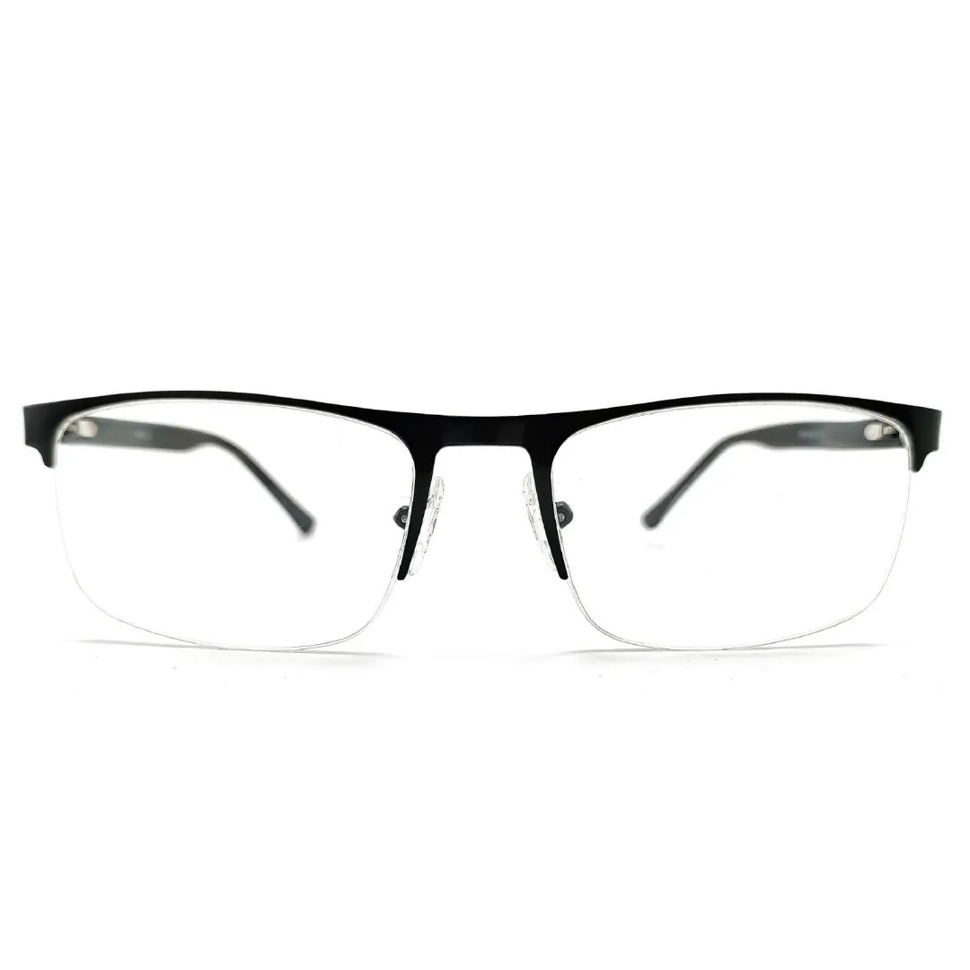 Progressive Stylish Half Rim Rectangular Large Frame (53mm)