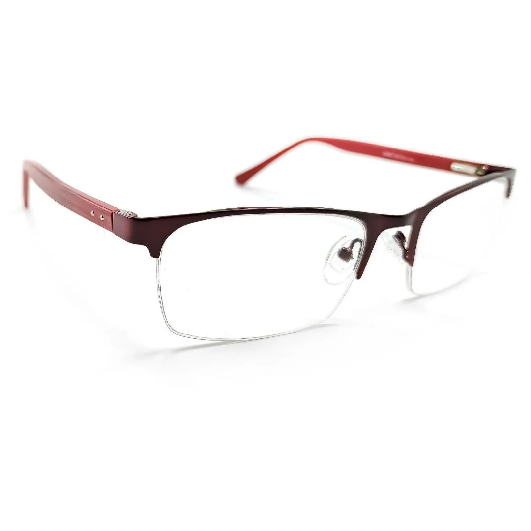 Progressive Stylish Half Rim Rectangular Large Frame (53mm)