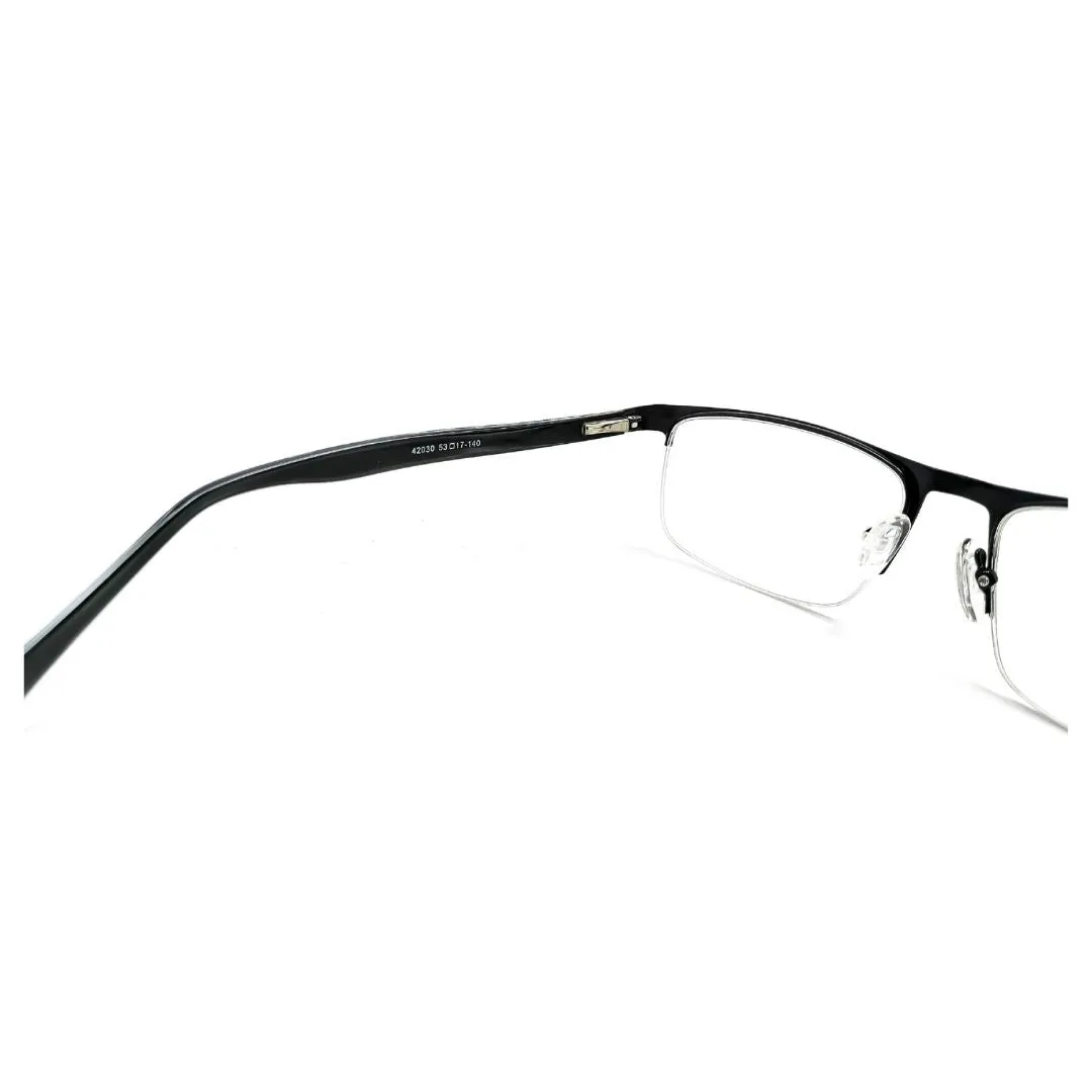 Progressive Stylish Half Rim Rectangular Large Frame (53mm)