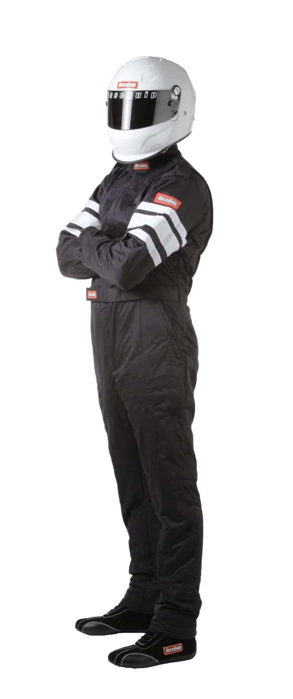 RaceQuip One Piece Multi Layer Fire Suit - Black - 2XL - 120007