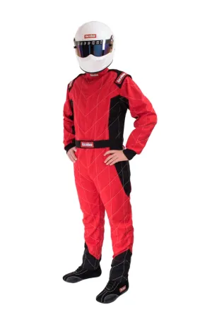 RaceQuip One Piece Single Layer Fire Suit - Red - Medium Tall - 130914