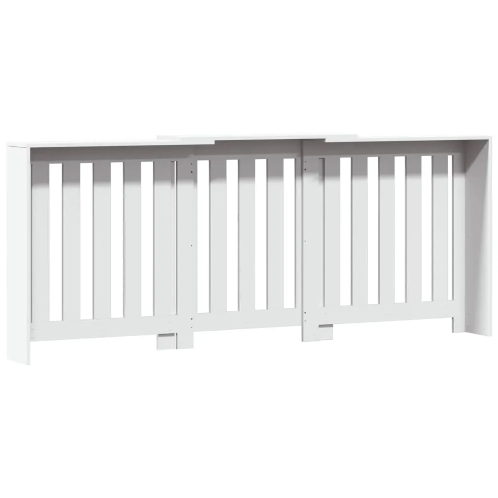 Radiator Cover White 205x21.5x83.5 cm Engineered Wood