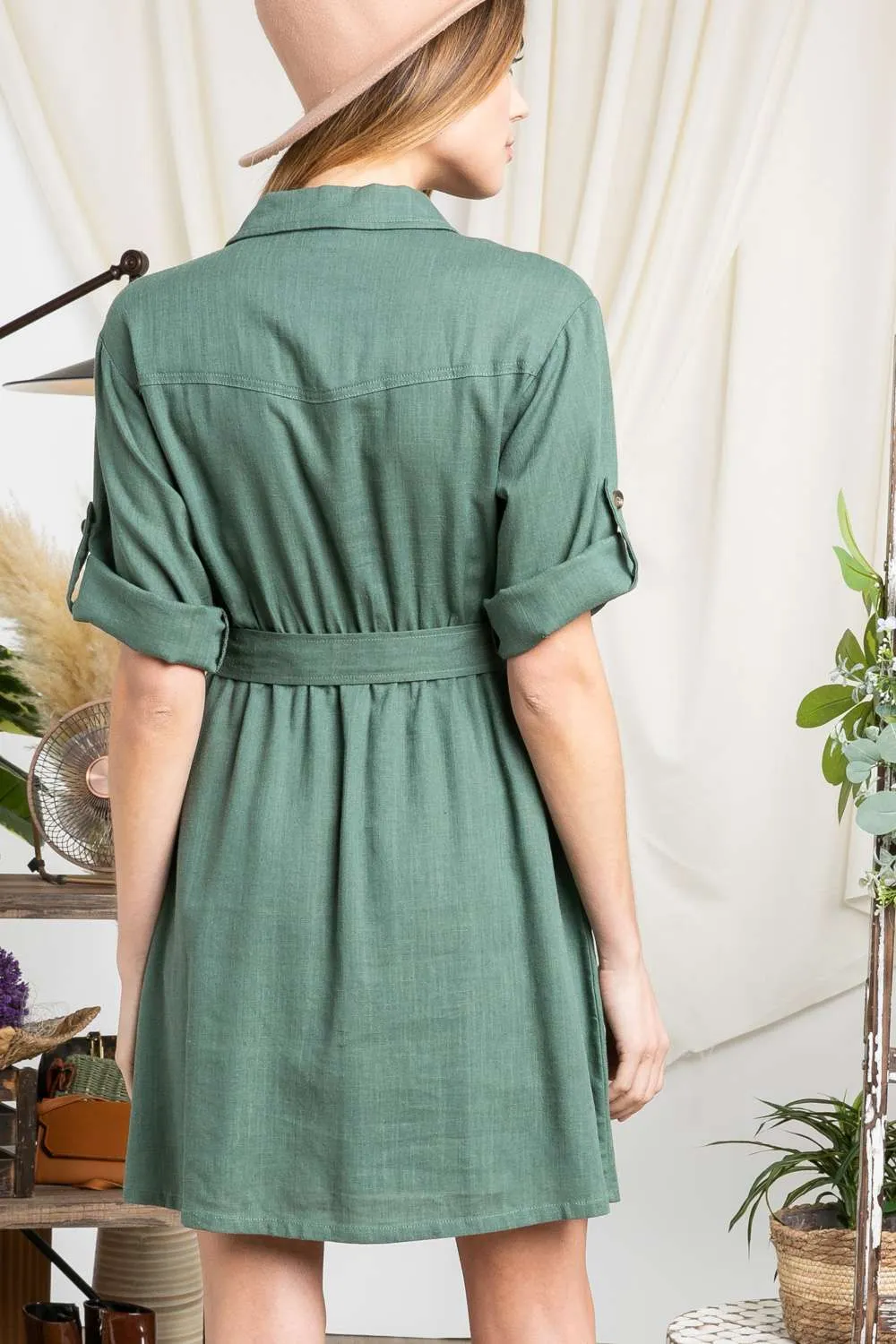 Shareen Waist Tie Belted Dress