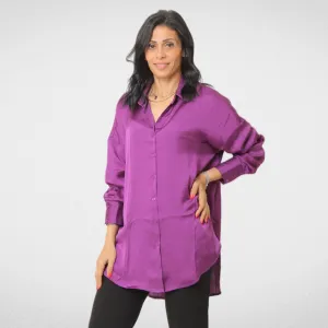 Shirt Satin - Women - Purple