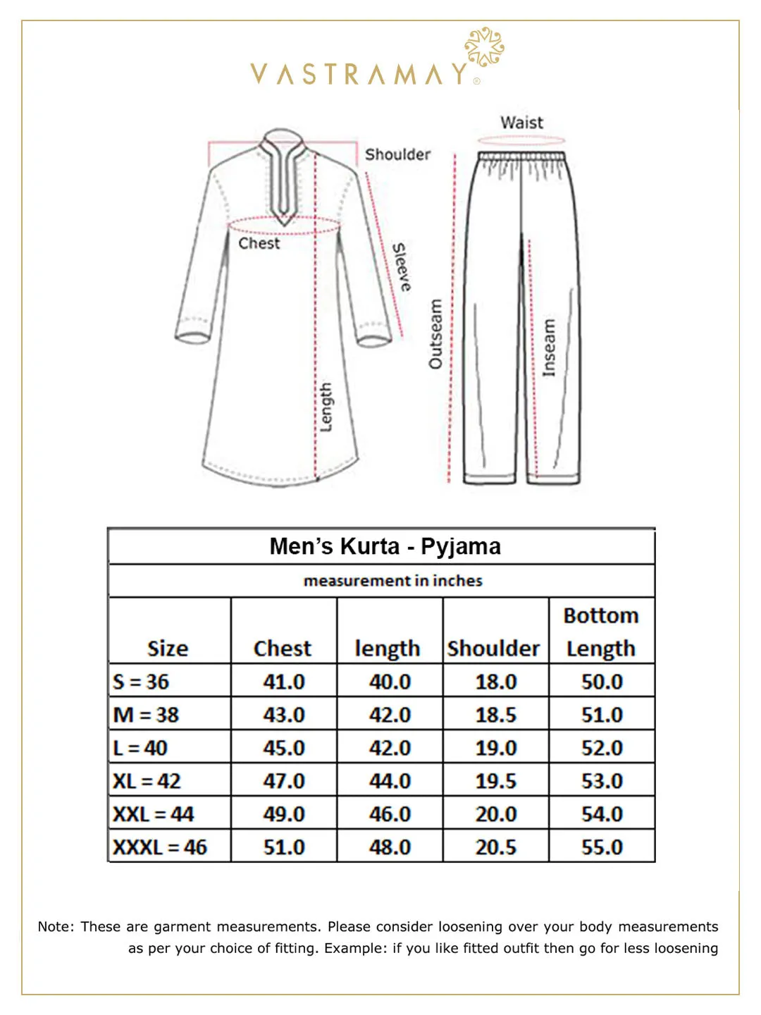 Vastramay Men's Blue And Gold Kurta Set