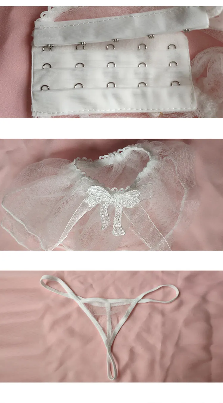 VenusFox Sexy underwear Women Lingerie Sexy Sleep Wear Short Dress Lace Mesh Cute Smooth Comfortable Young Girl Valentine's Day Wedding