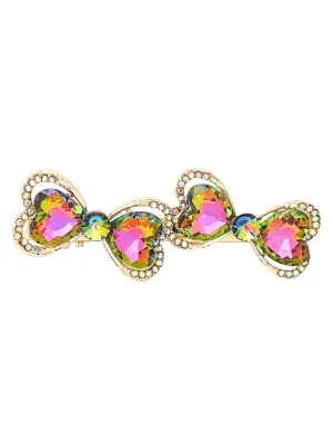 Yellow Chimes Hair Clips for Women Girls Hair Accessories for Women Purple Crystal Hair Clip Bow Hair Clips for Girls Hairclips Alligator Clips for Hair Pins for Women and Girls Gift for Women & Girls