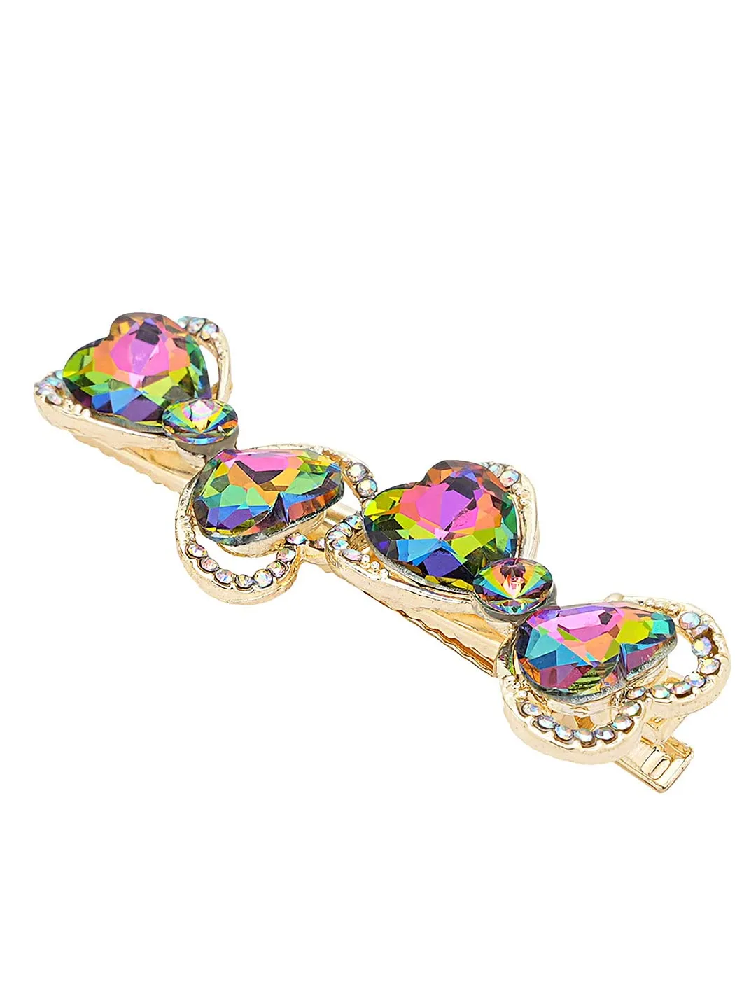 Yellow Chimes Hair Clips for Women Girls Hair Accessories for Women Purple Crystal Hair Clip Bow Hair Clips for Girls Hairclips Alligator Clips for Hair Pins for Women and Girls Gift for Women & Girls